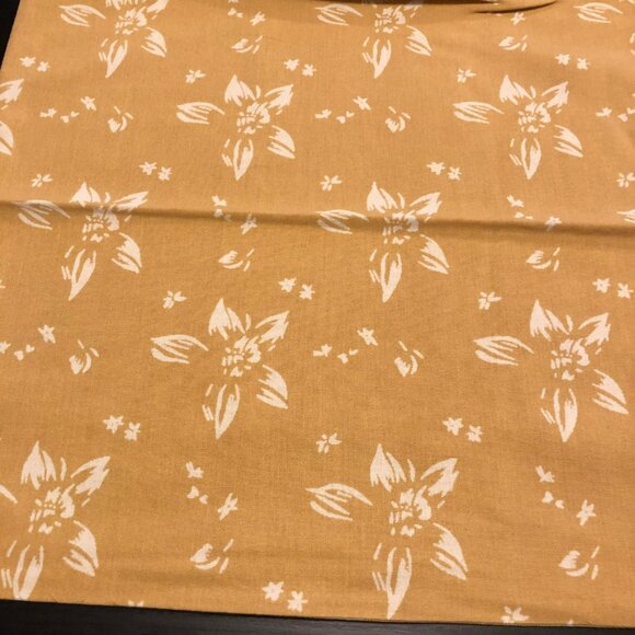 Pillow Cover Padma Creations Yellow Floral 16"x16" Set of 2 100% Cotton - Picture 1 of 5
